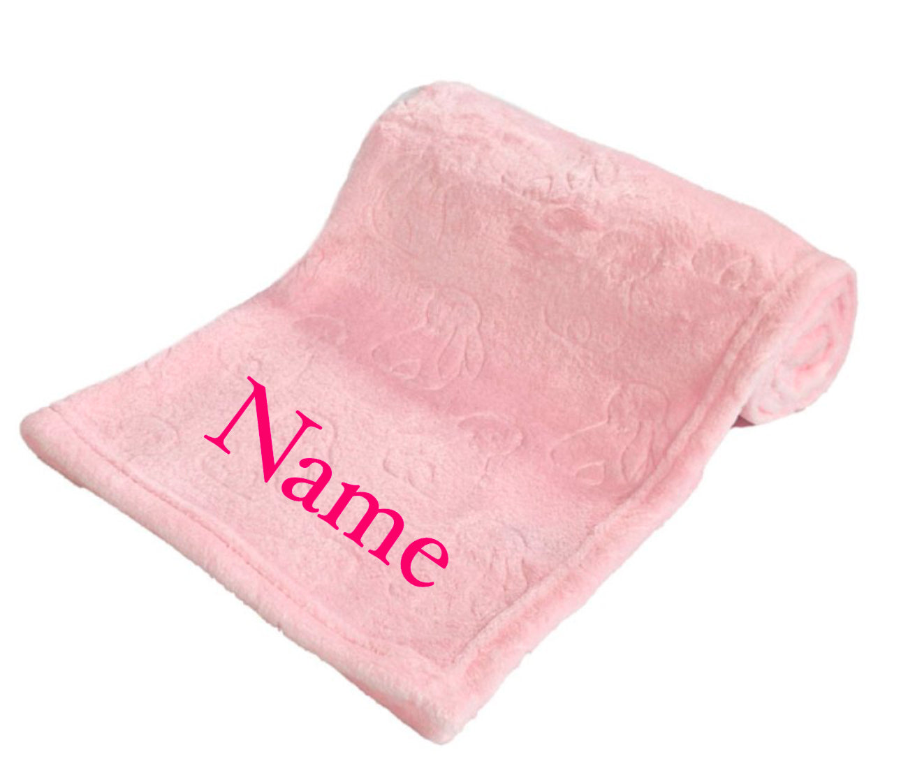 Pink Bunny Embossed Blanket