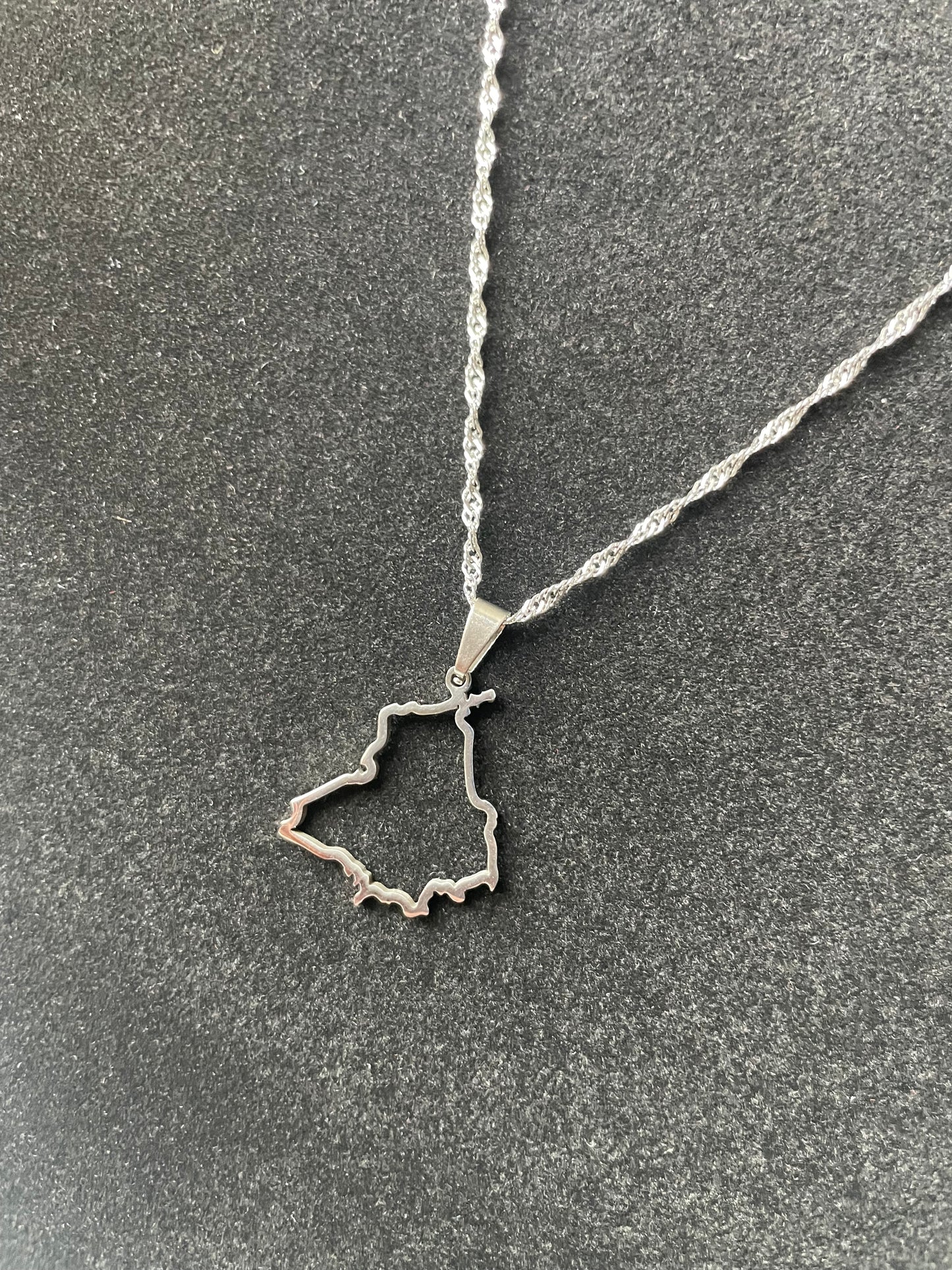 Punjab Map Outline Necklace