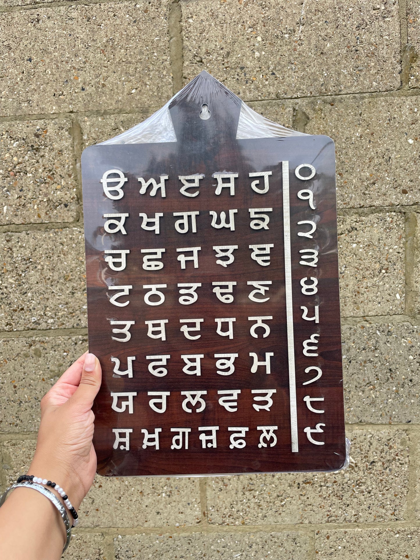Punjabi Alphapbet Wooden Plaque