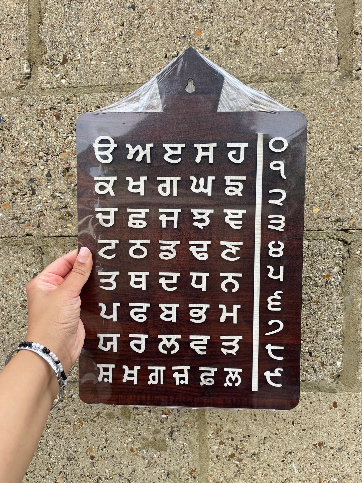 Punjabi Alphapbet Wooden Plaque