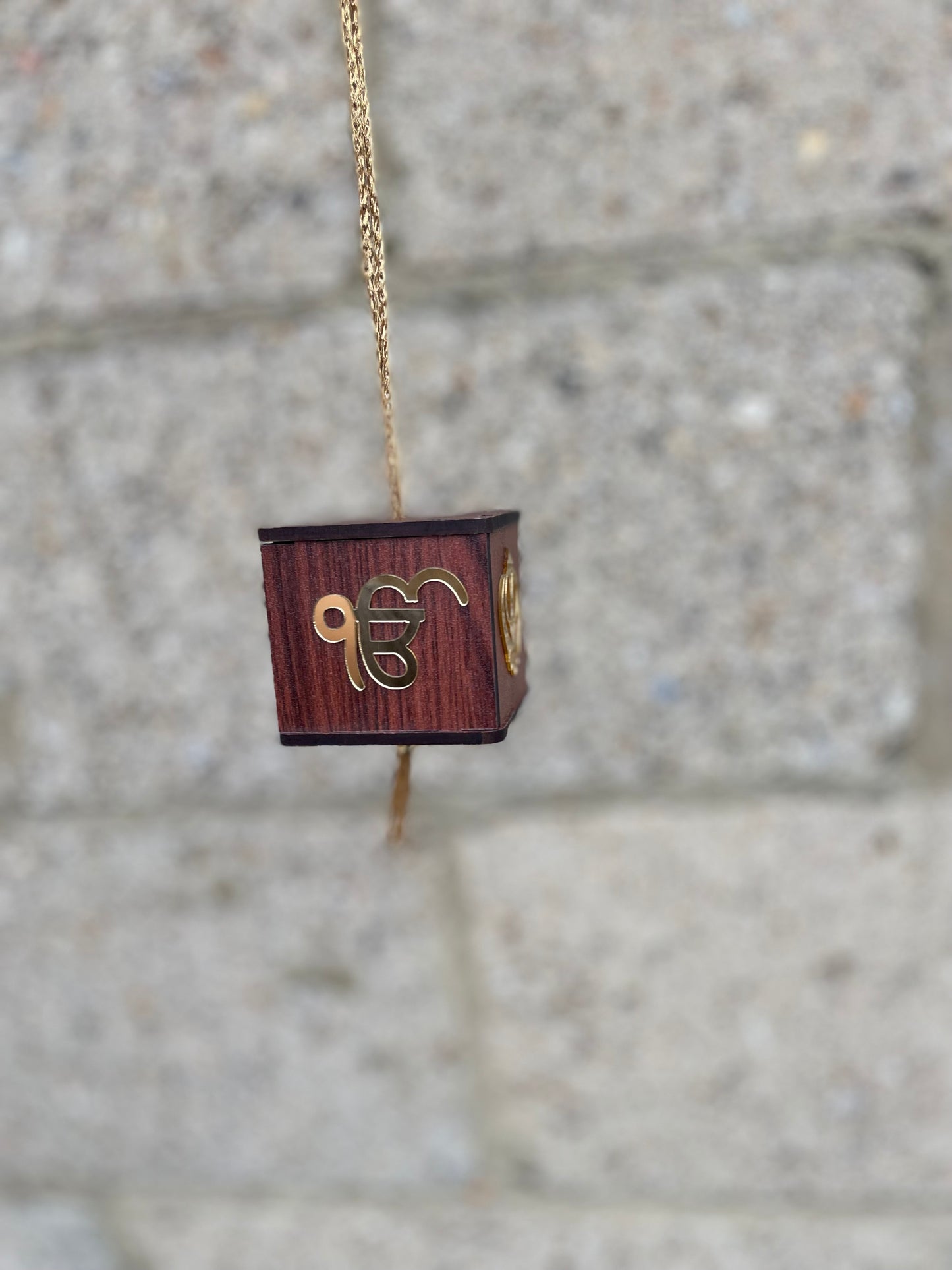 Wooden Sikh Car Hanging Accessory