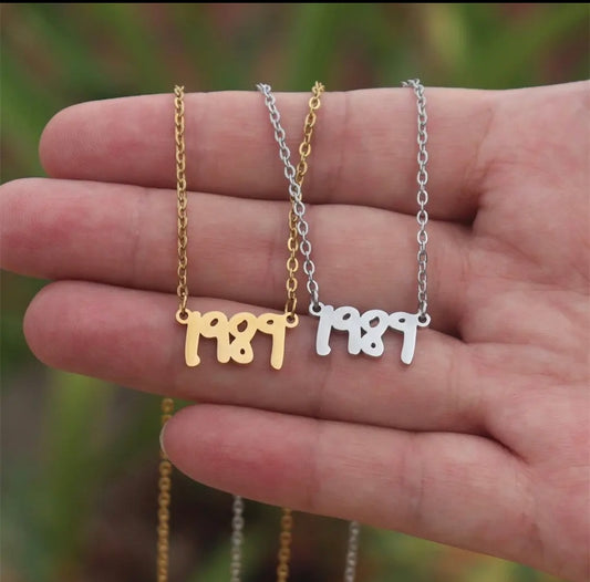 1989 Swiftie Necklace in Gold or Silver