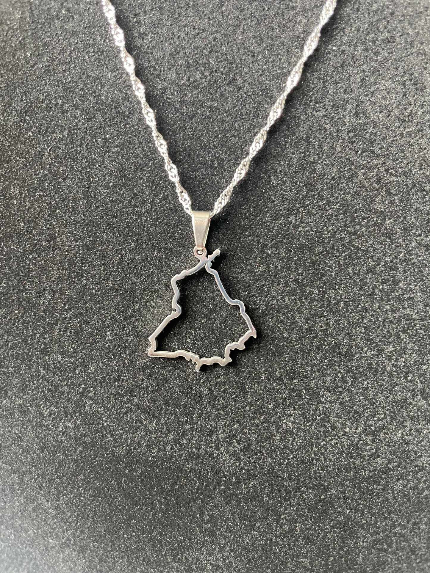 Punjab Map Outline Necklace