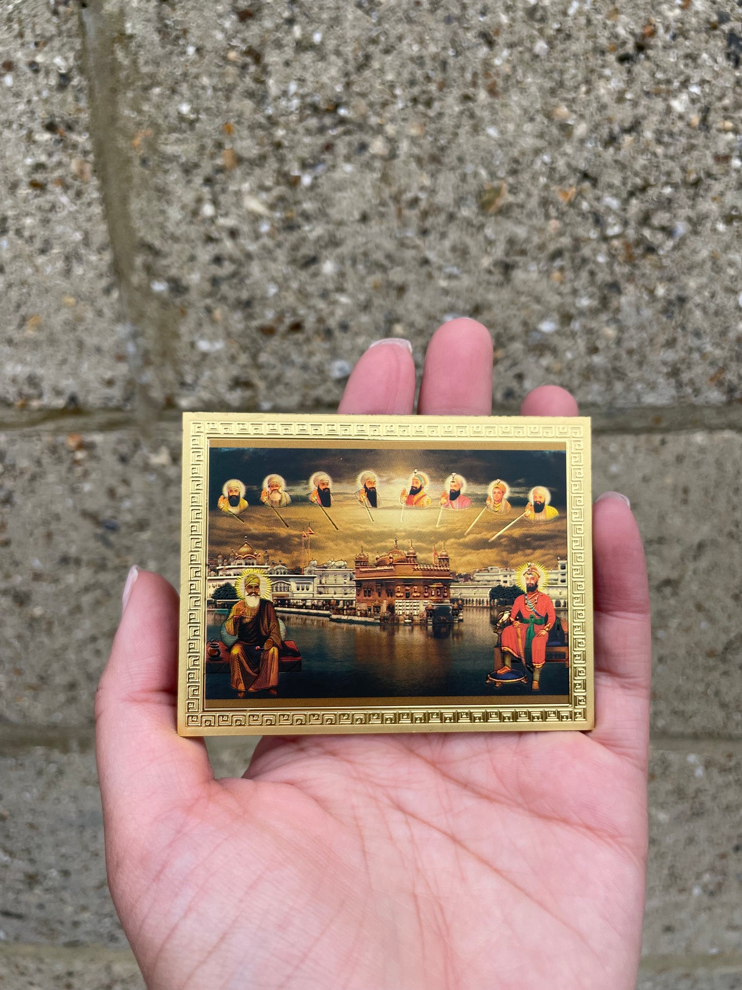 Sri Harmandir Sahib and 10 Gurus Fridge Magnet